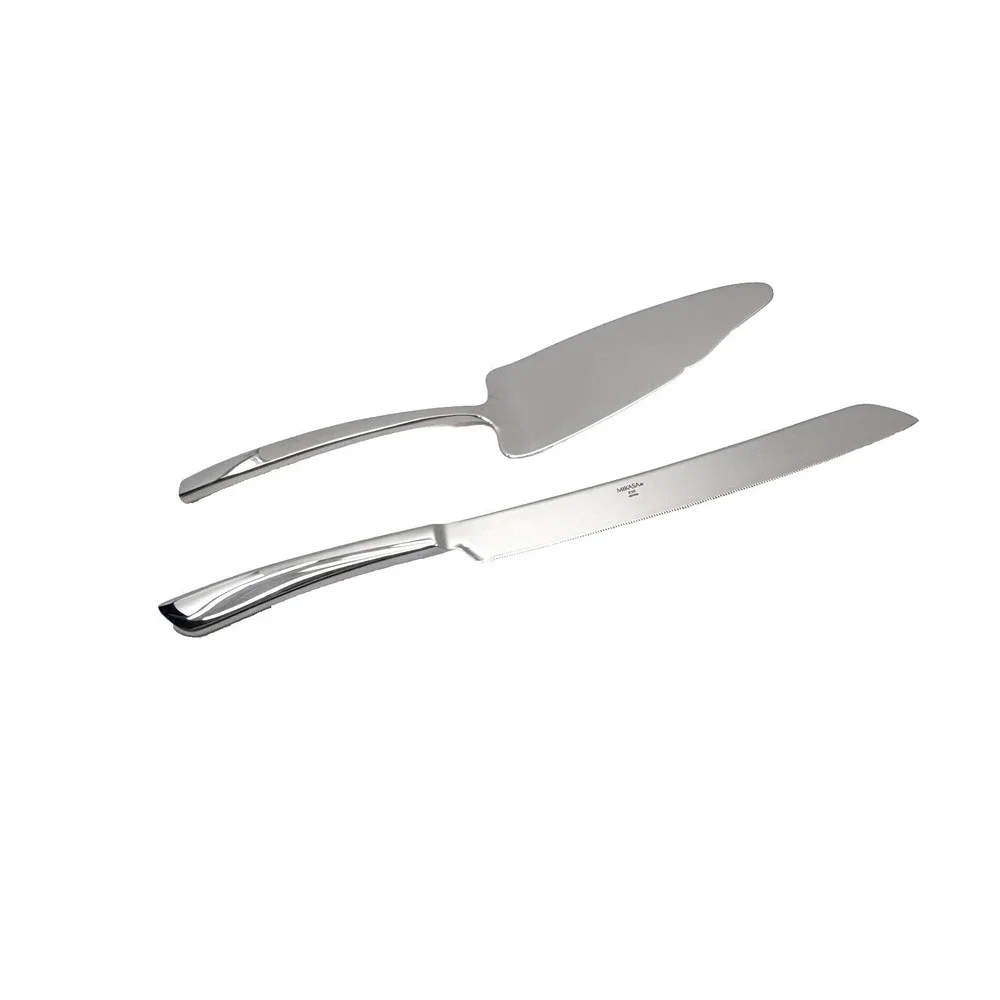New Mikasa Kya Cake Knife Server Set Box Celebrate Wedding Stainless Steel